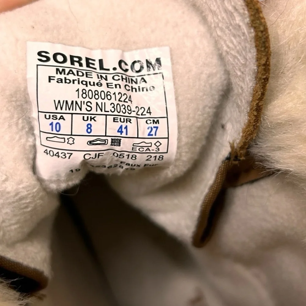 Sorel Explorer II Joan Boot-Faux Fur Lined Waterproof Leather Winter Boot-Size10 - Picture 9 of 9